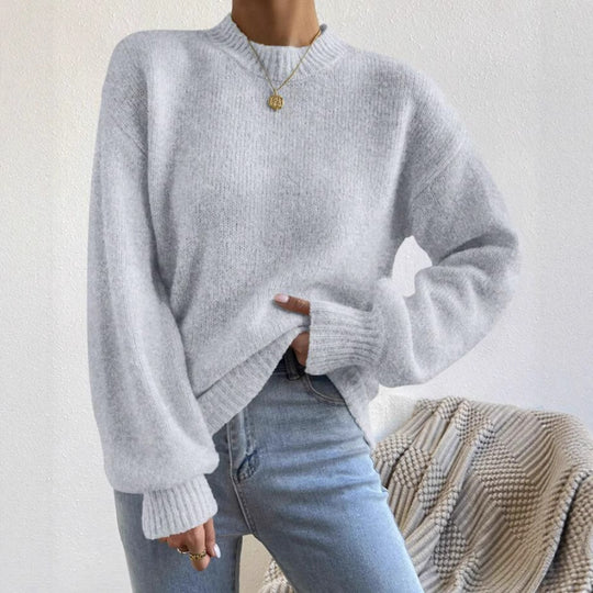 Damen Oversize Feinstrickpullover mit angedeutetem Mohair‑Effekt und verlängerten Rippbündchen Shop Nory
