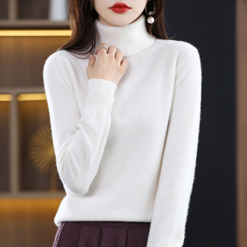 Damen Schmal geschnittener Rollkragenpullover aus kaschmirähnlichem Feinstrick mit softem Flor Shop Nory