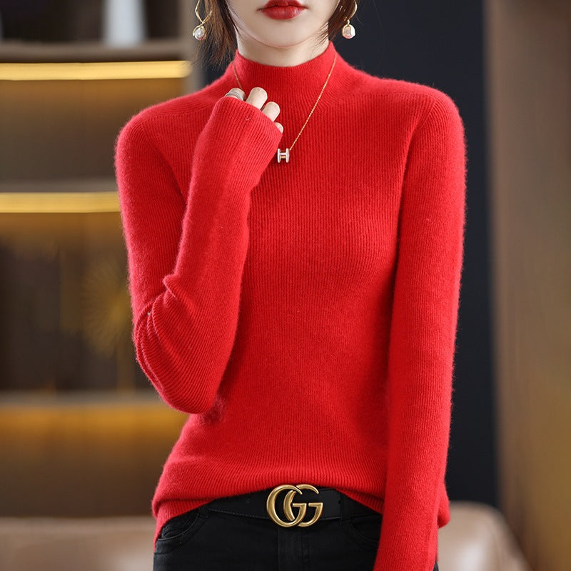 Damen Schmaler Kurzrollkragenpullover in kuscheliger Kaschmir‑Optik mit feiner Rippenstruktur Shop Nory