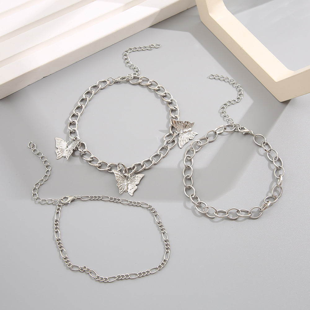 Damenkette mit floralen Schmetterlingsanhängern Shop Nory