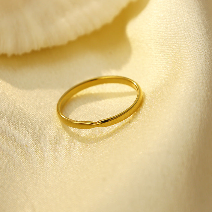 Damen minimalistischer Ring mit geschwungenem Design Shop Nory