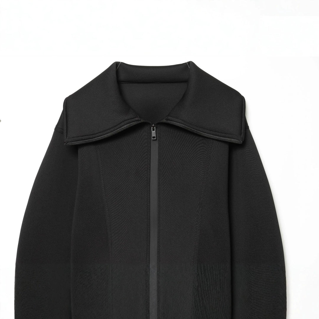 Damen Gekürzte strukturierte Jacke im Neopren‑Look mit weitem Schalkragen Shop Nory