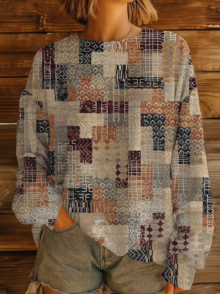 Damen GShop Norylümter Oversize-Sweatshirt-Pullover mit Rundhals und Ballonärmeln Shop Nory