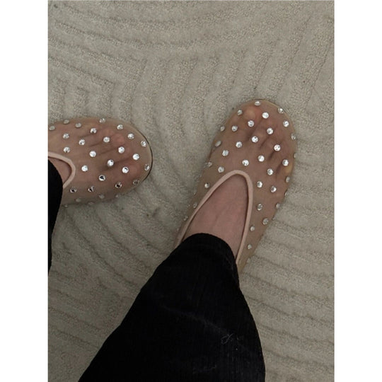 Damen Mesh‑Mules mit Schmucknieten und gepolstertem Komfortfußbett Shop Nory