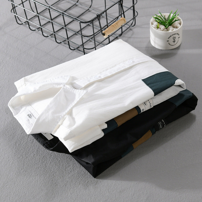 Herren Overshirt-Hemd mit geometrischem Patch-Design und Relaxed-Fit Shop Nory