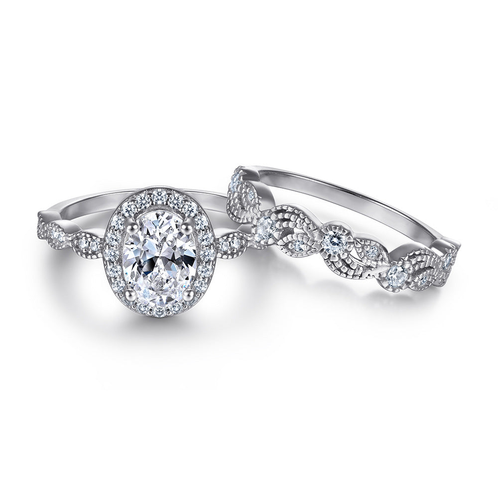 Damen Ring mit floralen Details und glitzernden Zirkonia Shop Nory
