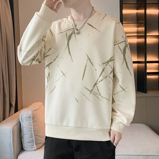 Herren Sweatshirt mit abstraktem Print, Rundhalsausschnitt und relaxed Fit Shop Nory