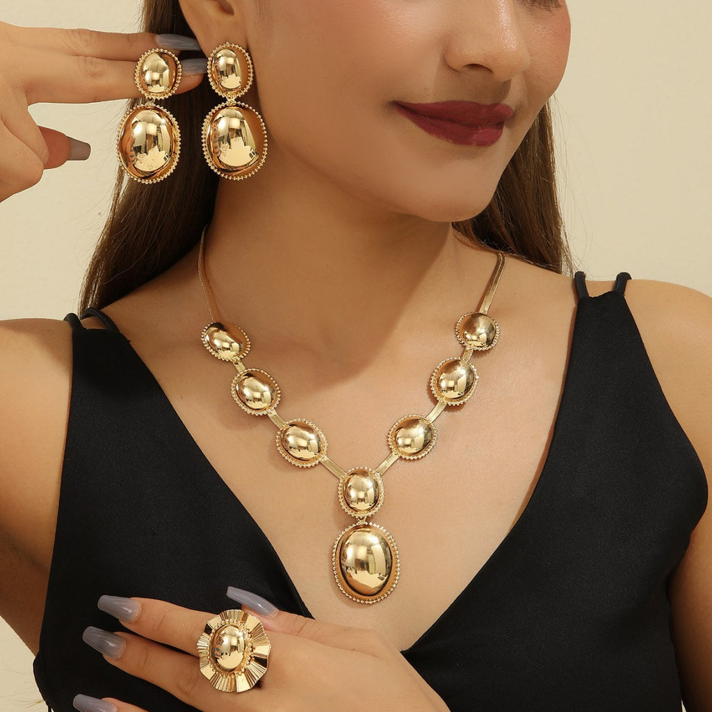 Damen Schmuckset mit elegantem Reliefmuster Shop Nory