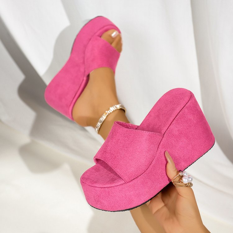 Damen Wedge-Pantoletten mit transparentem Obermaterial und komfortabler Sohle