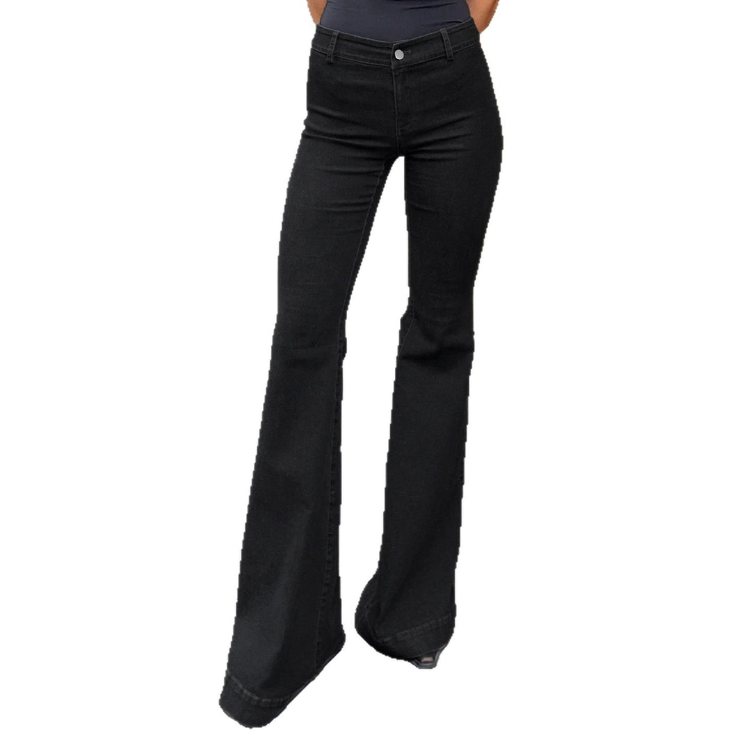 Damen nan ausgestellte Highwaist‑Schlaghose mit figurformender Taillenführung und weitem Bein Shop Nory