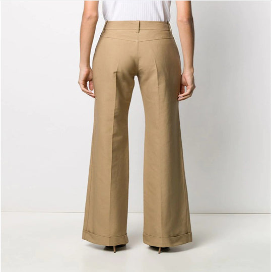Damen Hochtaillierte Weite Tailoring‑Hose mit Bügelfalte und Aufschlag Shop Nory