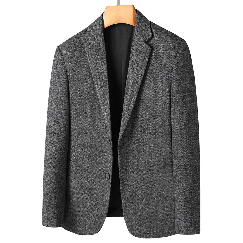 Herren Halbgefüttertes Struktur-Sakko mit feiner Nadelstreifen-Optik und Zweiknopf-Silhouette Shop Nory