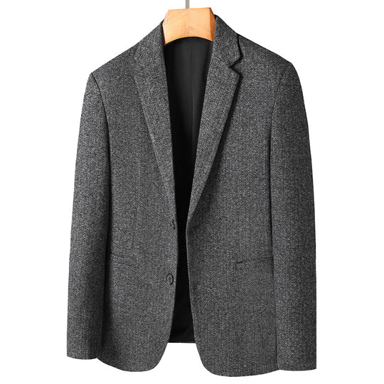 Herren Halbgefüttertes Struktur-Sakko mit feiner Nadelstreifen-Optik und Zweiknopf-Silhouette Shop Nory