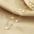 Frauen Elegante Perlen- und Goldketten-Halskette Shop Nory
