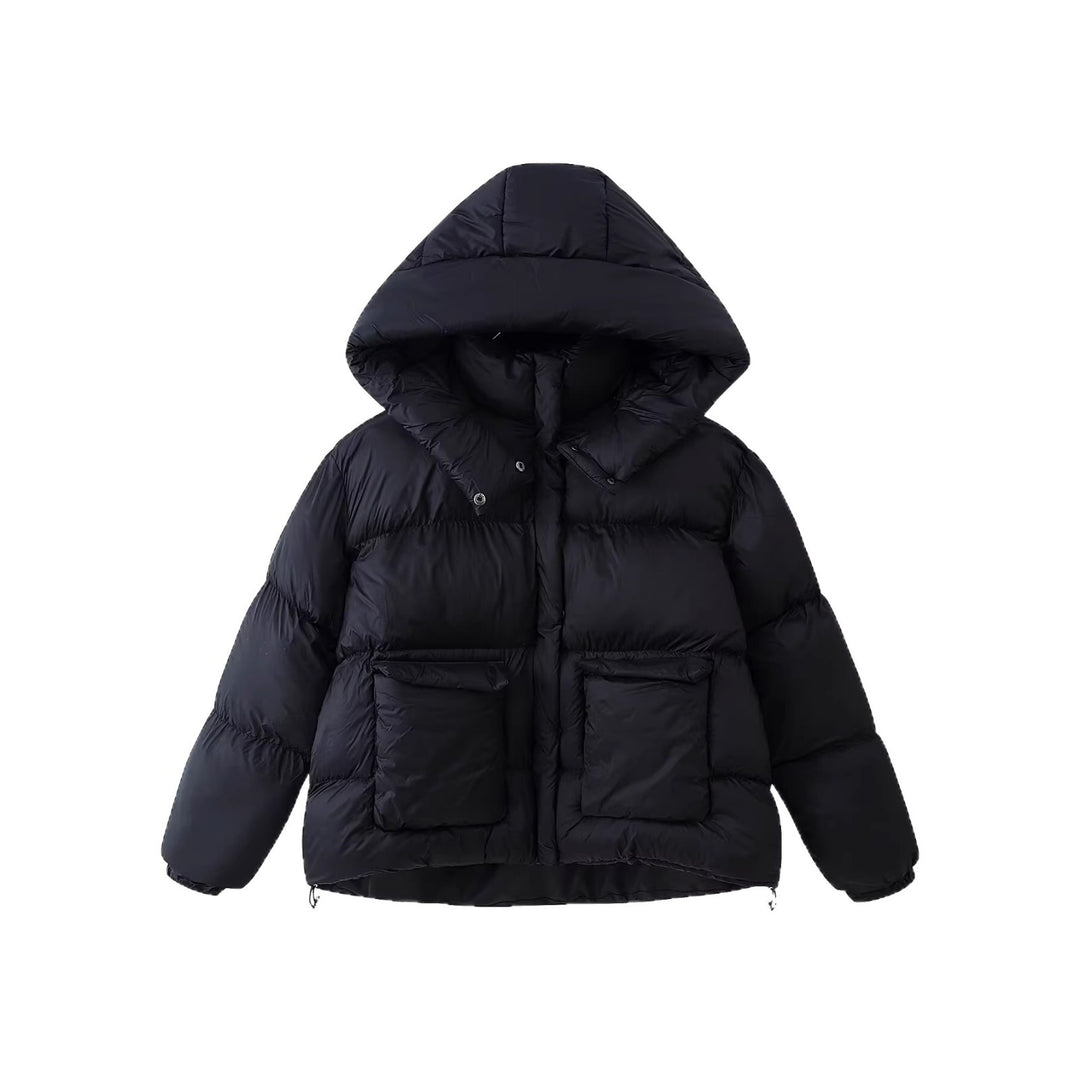 Damen Wattierte Oversize-Parka mit XXL-Kapuze und Klappentaschen Shop Nory