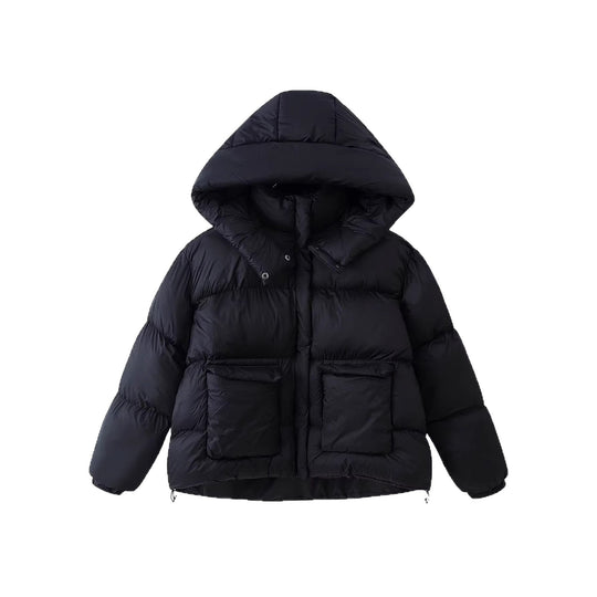 Damen Wattierte Oversize-Parka mit XXL-Kapuze und Klappentaschen Shop Nory