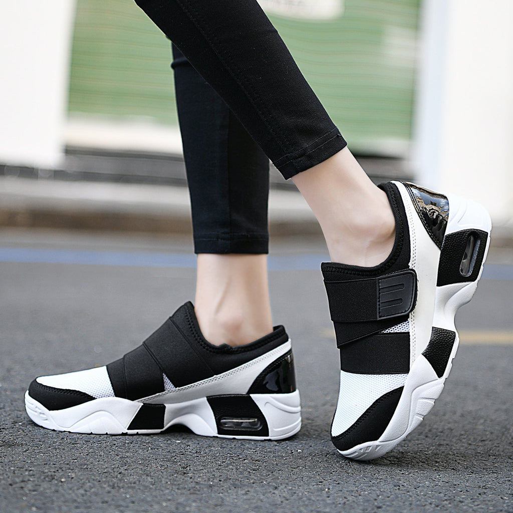 Damen nan Schlupfsneaker mit breitem Elastikriemen, atmungsaktivem Mesh und geformter Dämpfungsohle