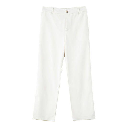 Damen elegante Cropped Stoffhose