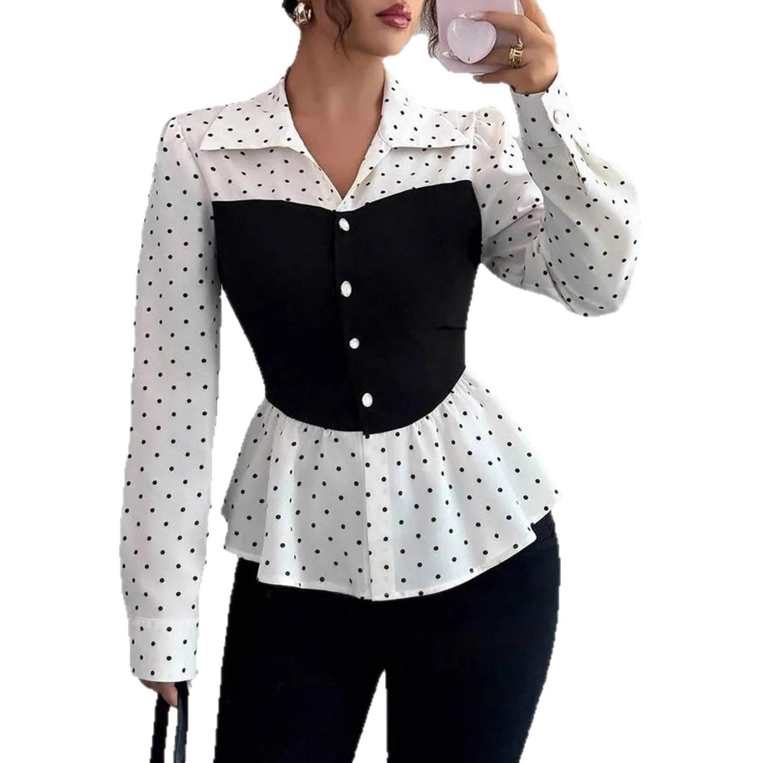 Damen Zweiteilig wirkende Bluse mit Korsagen‑Optik und Peplum Shop Nory