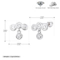 Damen Ohrstecker mit schwebendem Zircon-Dreifach-Design Shop Nory