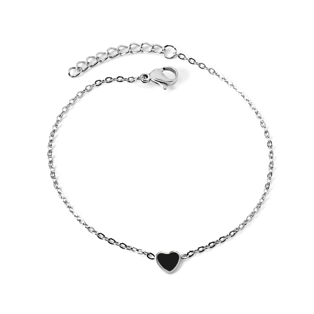 Damen Armband mit rotem Herzanhänger und verstellbarem Verschluss Shop Nory