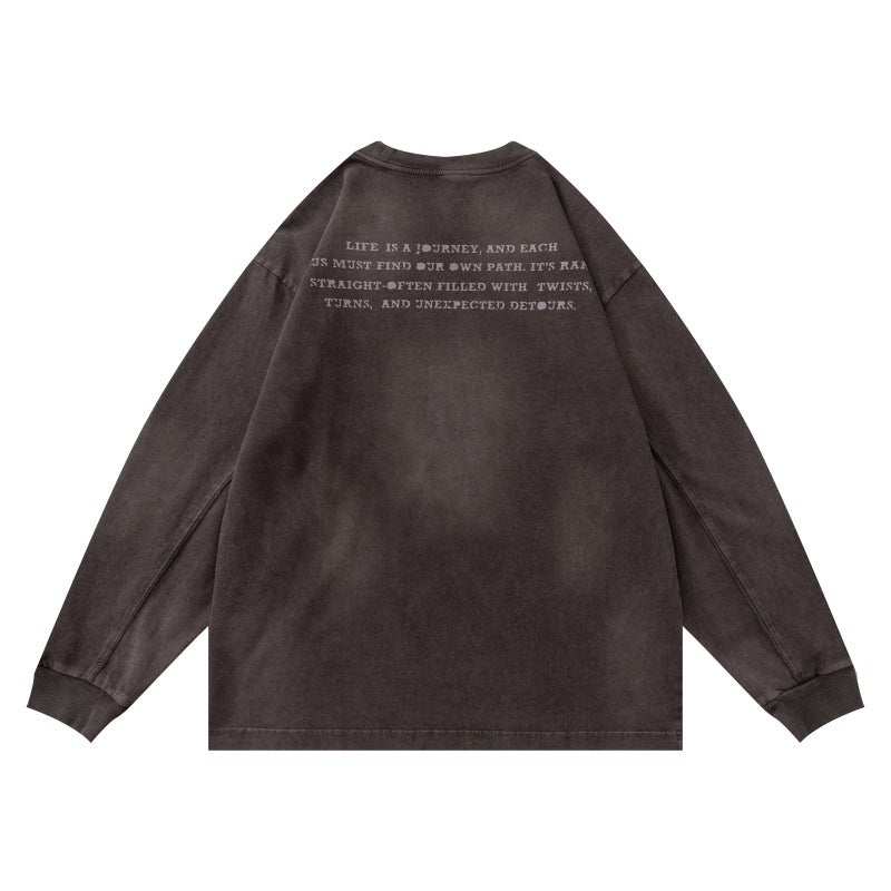 Unisex Oversize-Sweatshirt mit pigmentierter Waschung und dezentem Brustprint Shop Nory