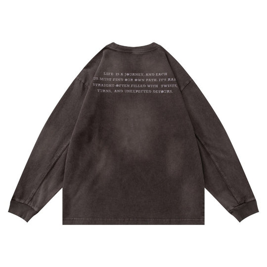 Unisex Oversize-Sweatshirt mit pigmentierter Waschung und dezentem Brustprint Shop Nory