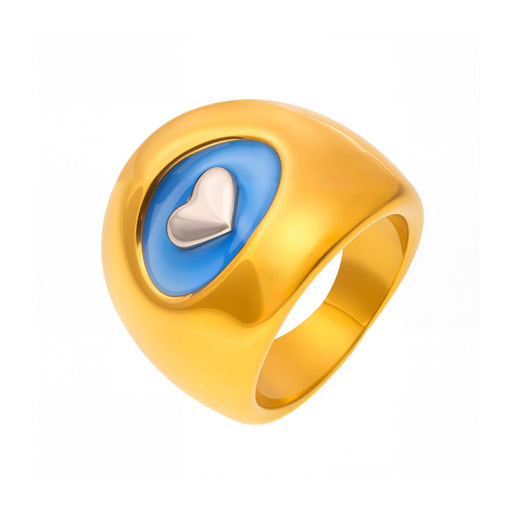 Damenring mit elegantem Herzmotiv aus hochwertigem Edelstahl Shop Nory