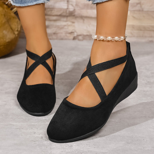 Damen Klassische Ballerinas aus weichem Wildleder