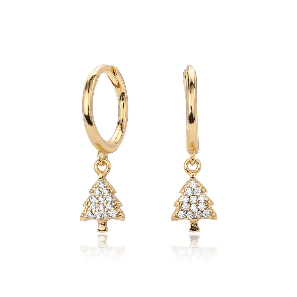 Damen Ohrhänger im stilvollen Weihnachtsbaum-Design aus hochwertigem 925 Sterling Silber Shop Nory