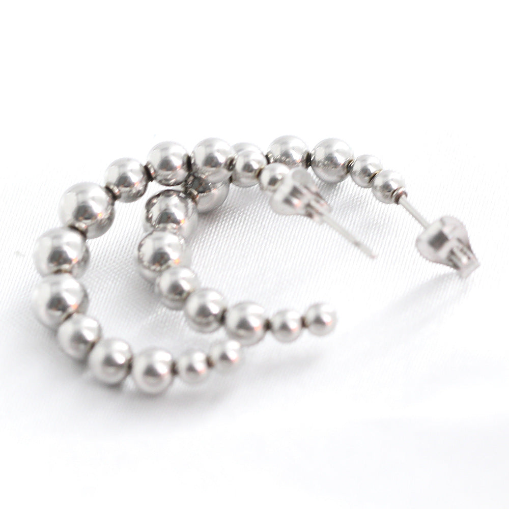 Damen Creolen mit elegantem Kugeldesign Shop Nory