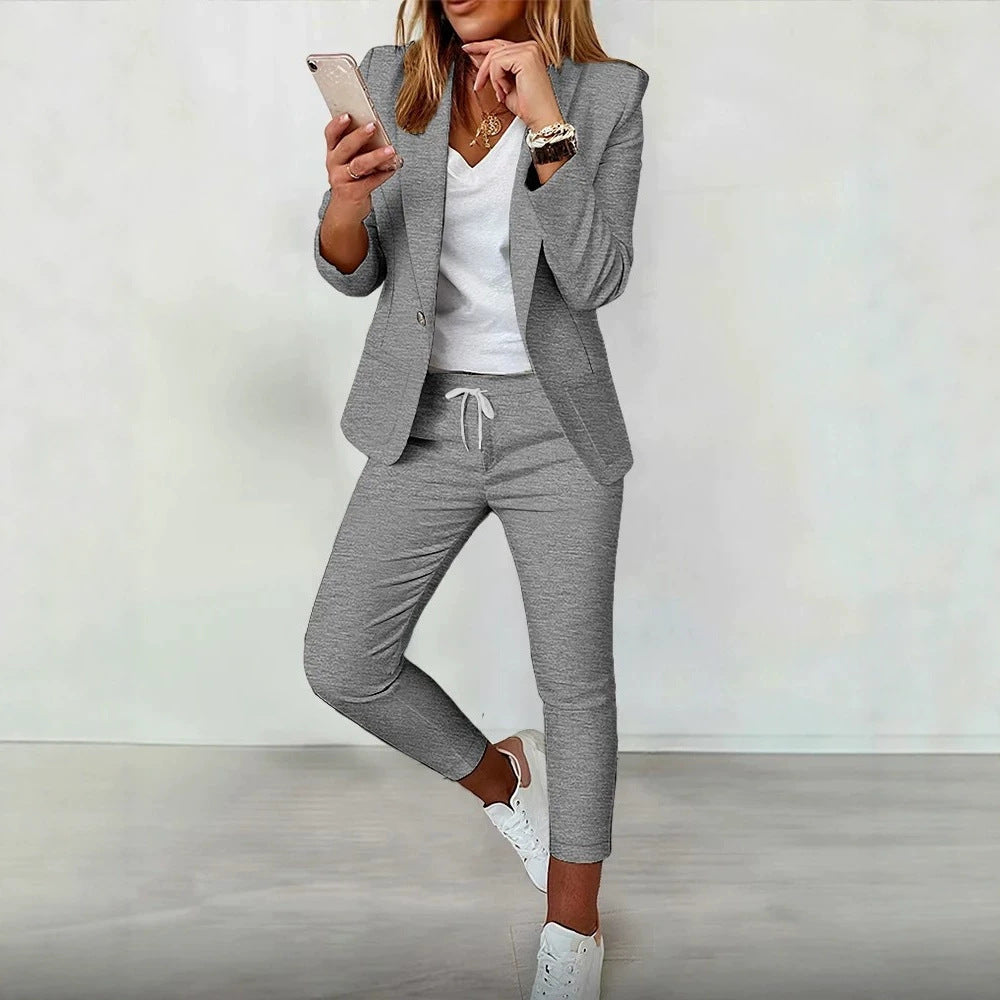 Damen Elegantes Blazer-Set mit bequemen Jogginghose Shop Nory