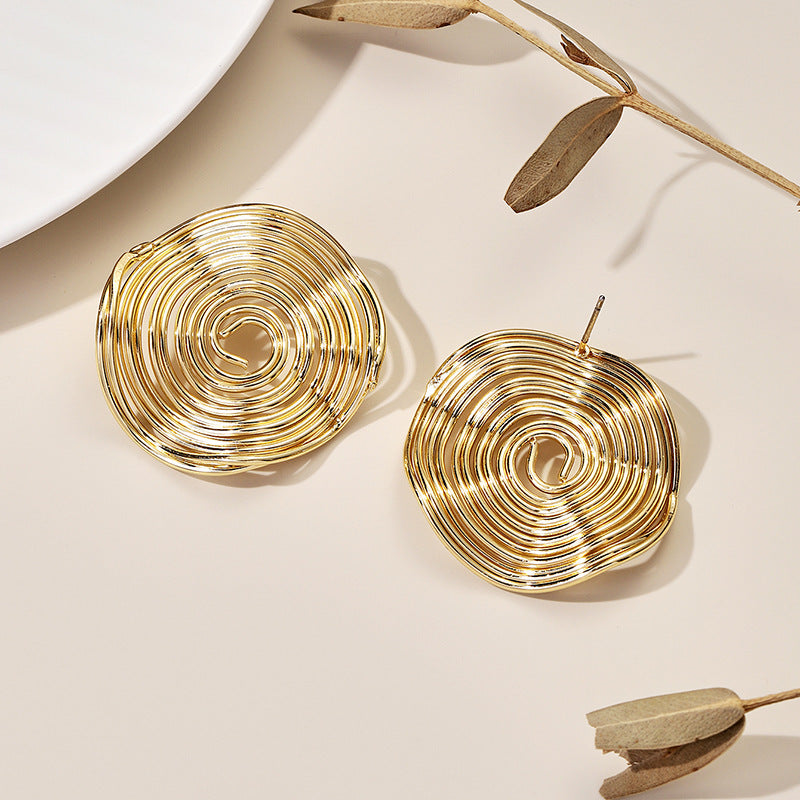 Damen Ohrstecker mit spiralförmigem Design Shop Nory