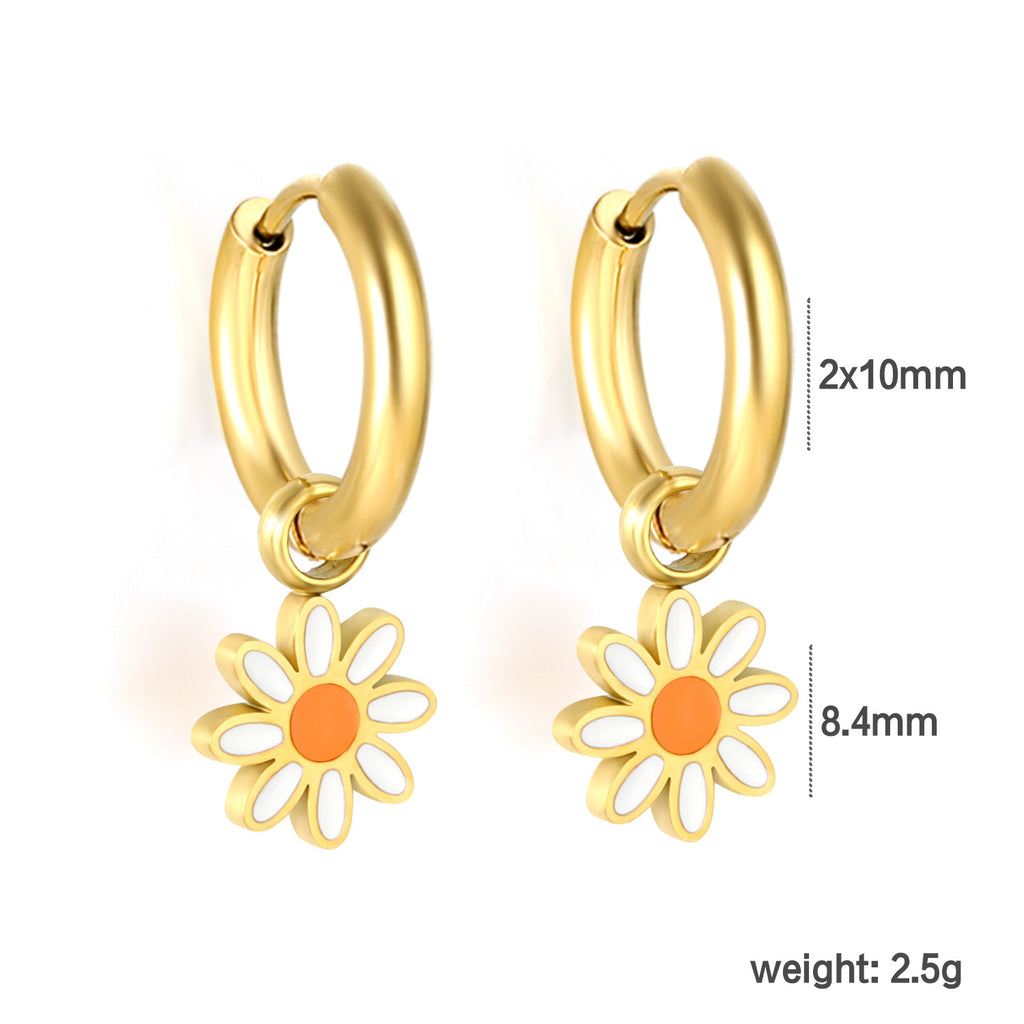 Damen Hängende Ohrstecker mit floralem Design Shop Nory
