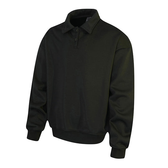 Herren Polo‑Sweatshirt im Oversize‑Relaxed‑Fit mit Rippbündchen und Knopfleiste Shop Nory