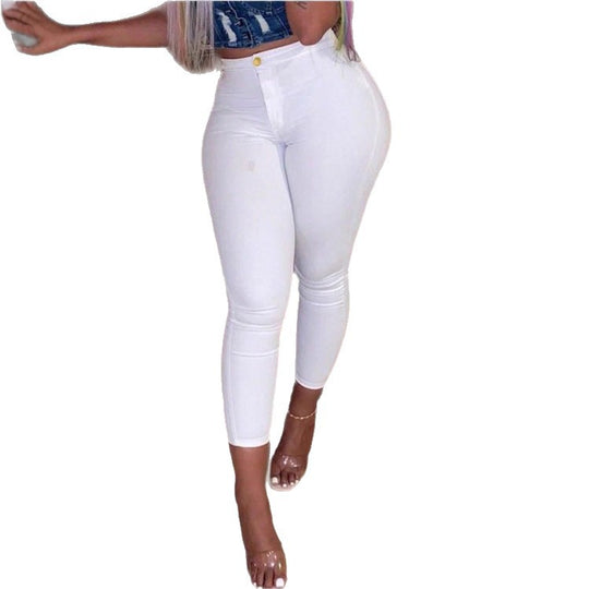 Damen hochtaillierte elastische enge Jeans mit figurformendem Shaping-Effekt Shop Nory