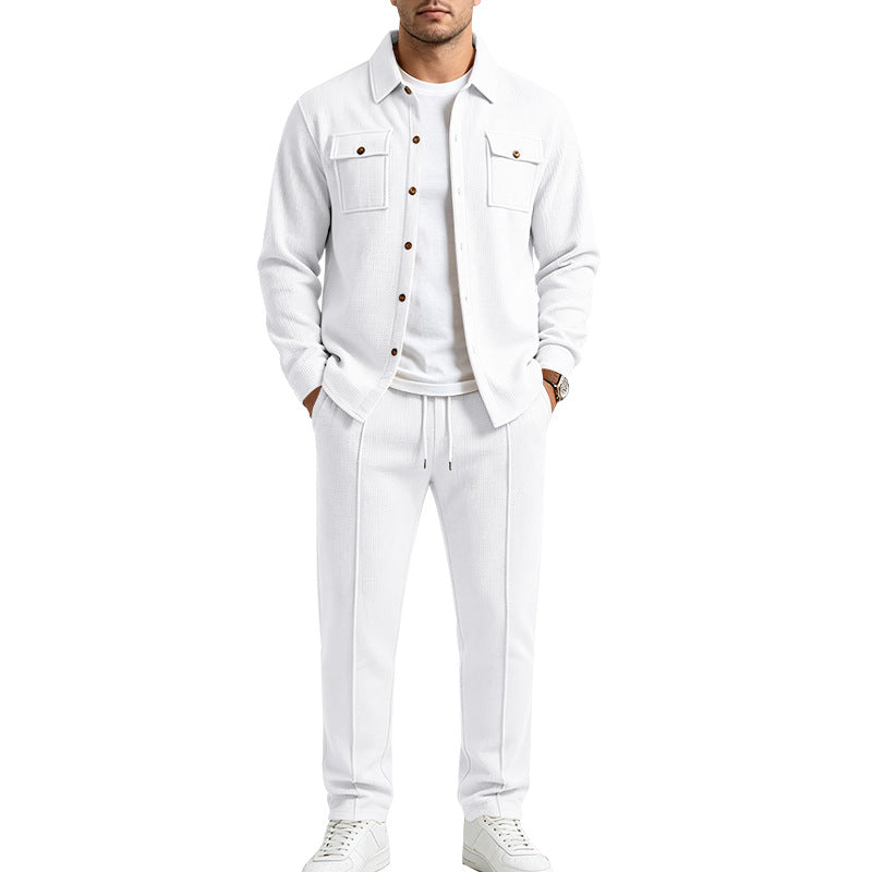 Herren Overshirt- und Jogger-Set aus strukturierter Strickqualität Shop Nory