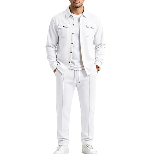 Herren Overshirt- und Jogger-Set aus strukturierter Strickqualität Shop Nory