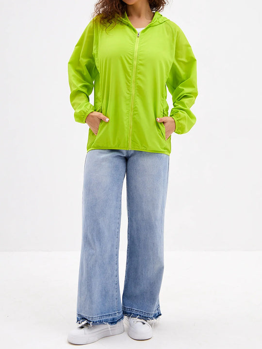 Damen Leichte Übergangsjacke mit Kapuze