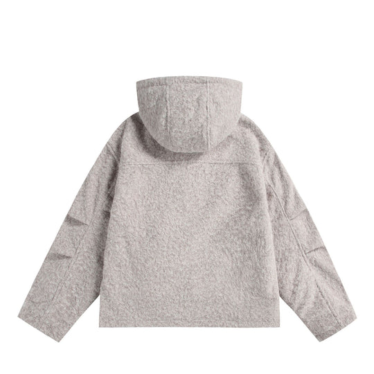Damen Kapuzenblouson aus Wollmix mit voluminöser Struktur und Reißverschluss Shop Nory