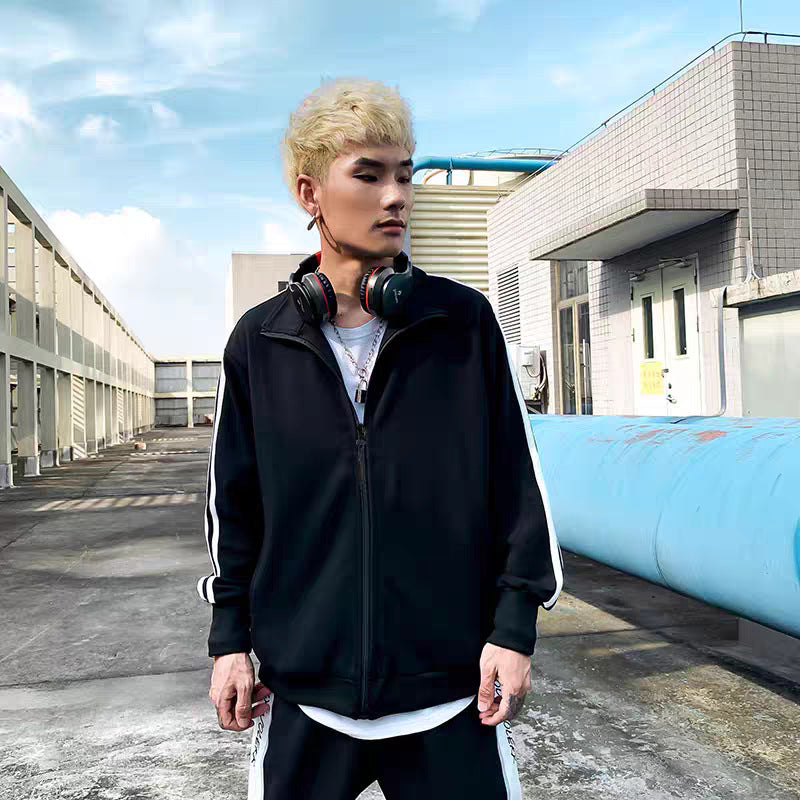 Herren Sportliche Trainingsjacke mit hohen Kragen Shop Nory