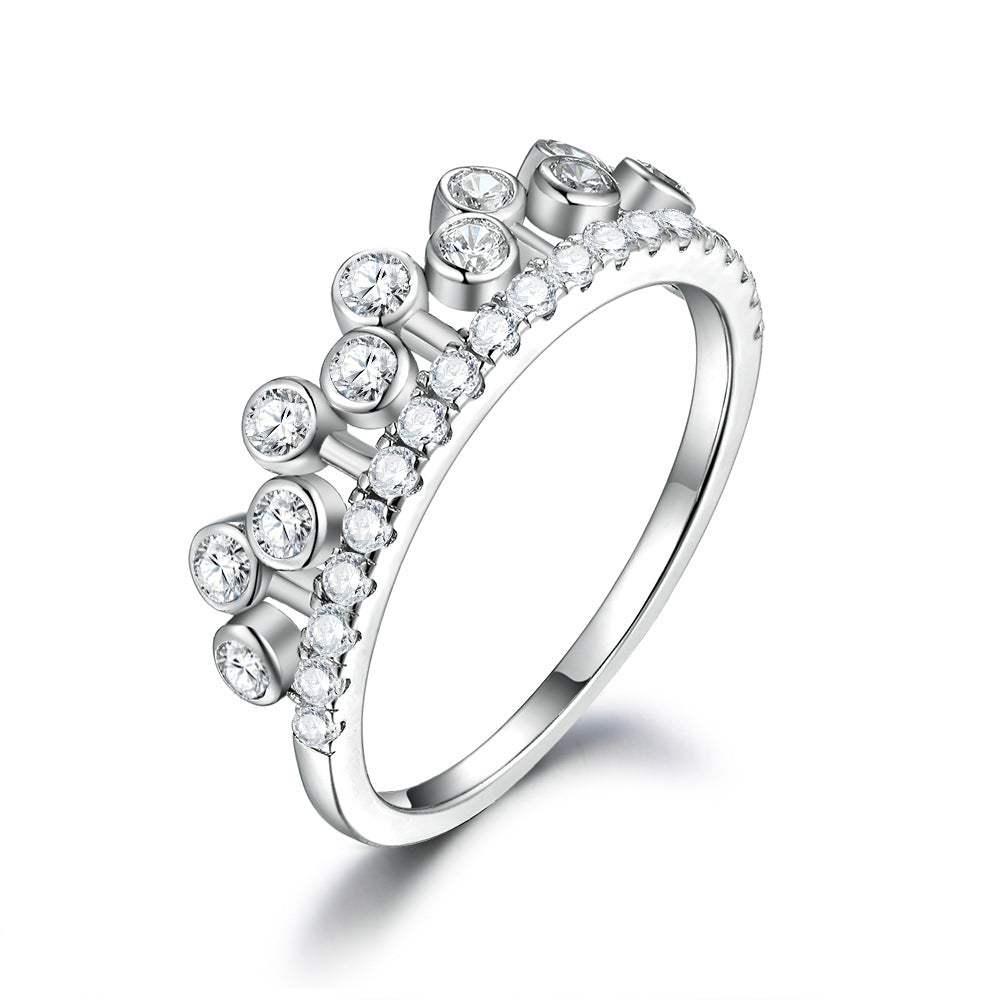 Damen Diamantring mit kunstvollem Design und funkelndem Zirkoniabesatz Shop Nory
