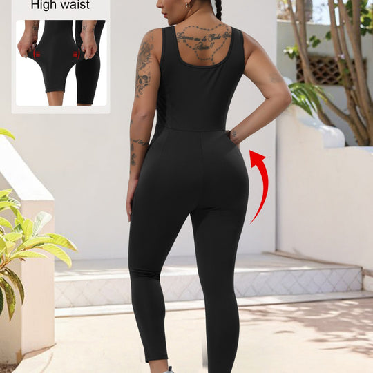 Damen Formender Sport-Einteiler mit hohem Taillenbund und Shaping-Effekt Shopy Nory