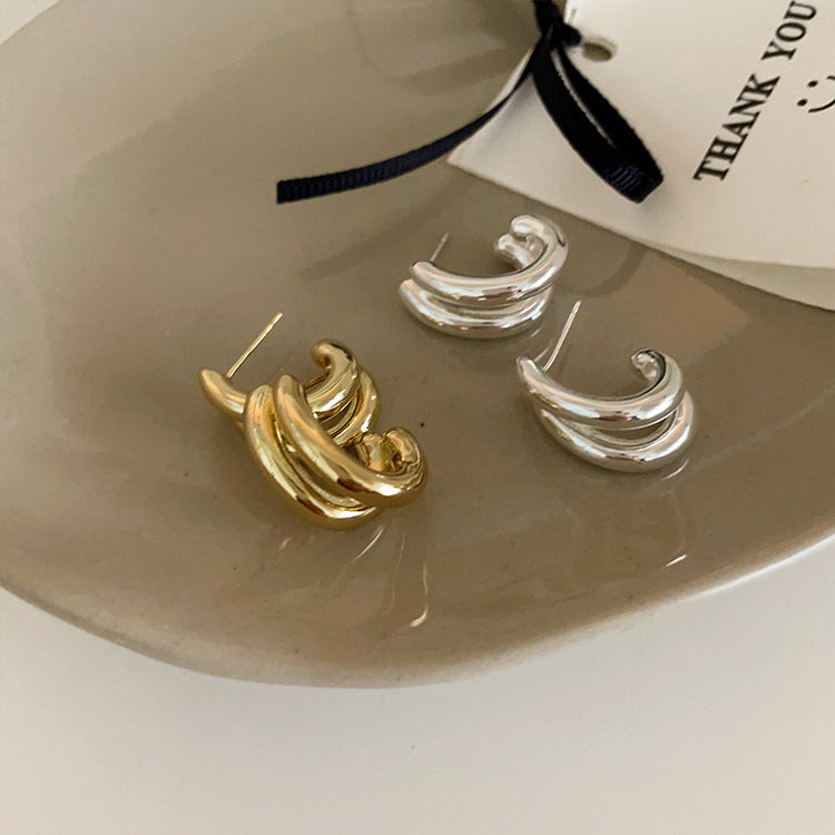 Damen Ohrhänger mit modernem Wellen-Design Shop Nory