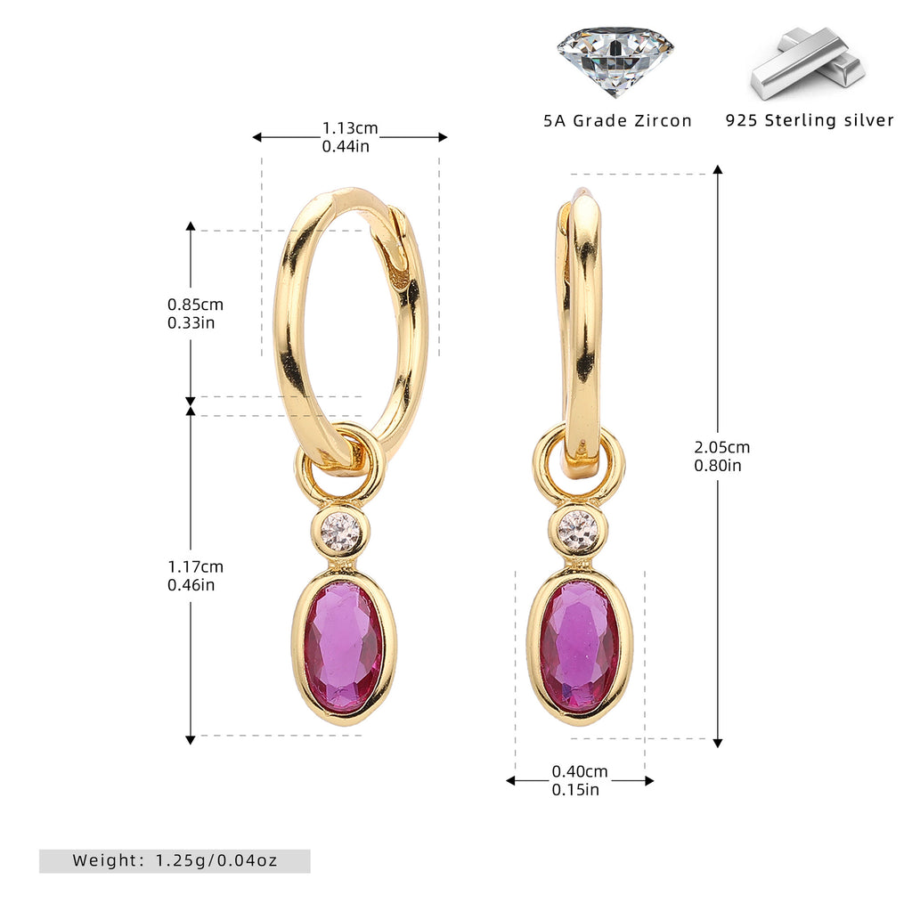Damen Ohrhänger mit luxuriösem Zirkon Anhänger aus hochwertigem 925 Sterling Silber Shop Nory