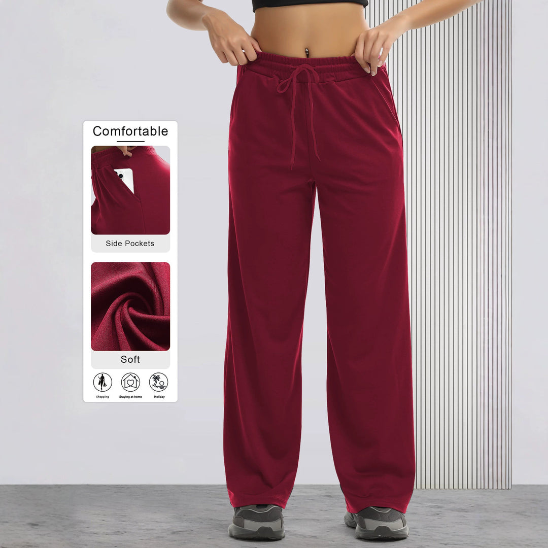 Damen Weit geschnittene Lounge-Jogginghose aus Soft-Jersey mit Kordelzug und Seitentaschen Shopy Nory