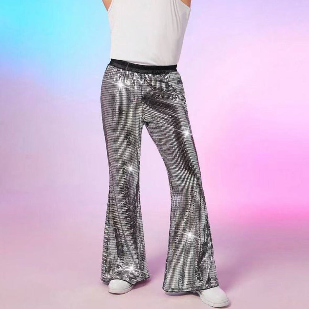 Herren glitzernde Paillettenhose im extravaganten Disco-Stil