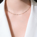 Frauen Zierliche Bunte Perlen Choker Halskette Shop Nory