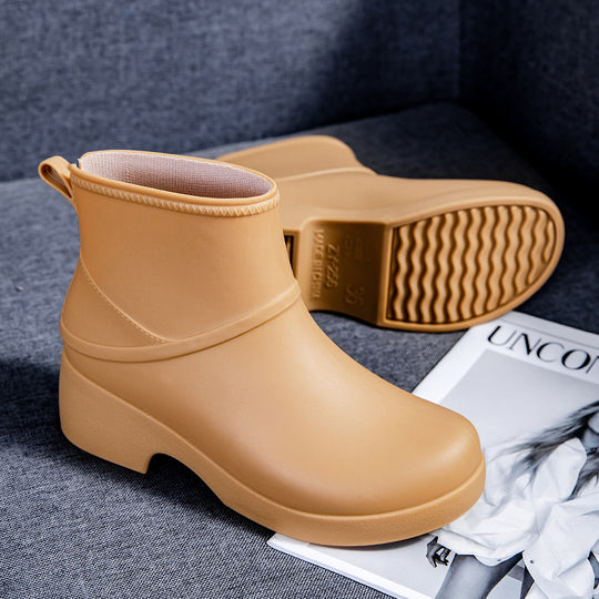 Damen Gummi-AnklShop Noryoots wasserdicht mit Plateau-Profilsohle und Zuglasche Shop Nory