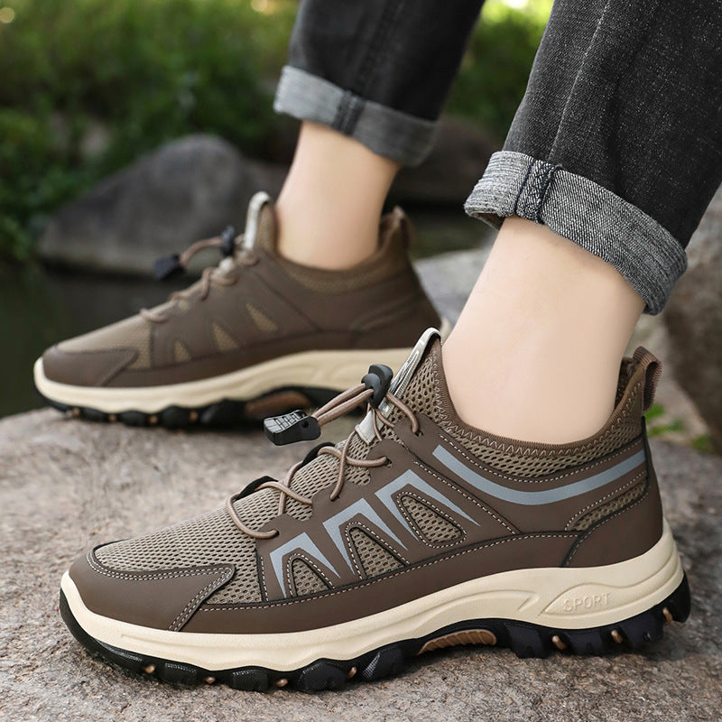 Herren nan atmungsaktiver Trekking-Sneaker mit Schnellzug-Schnürung, sockenähnlichem Meshschaft und griffiger Profilsohle Shop Nory